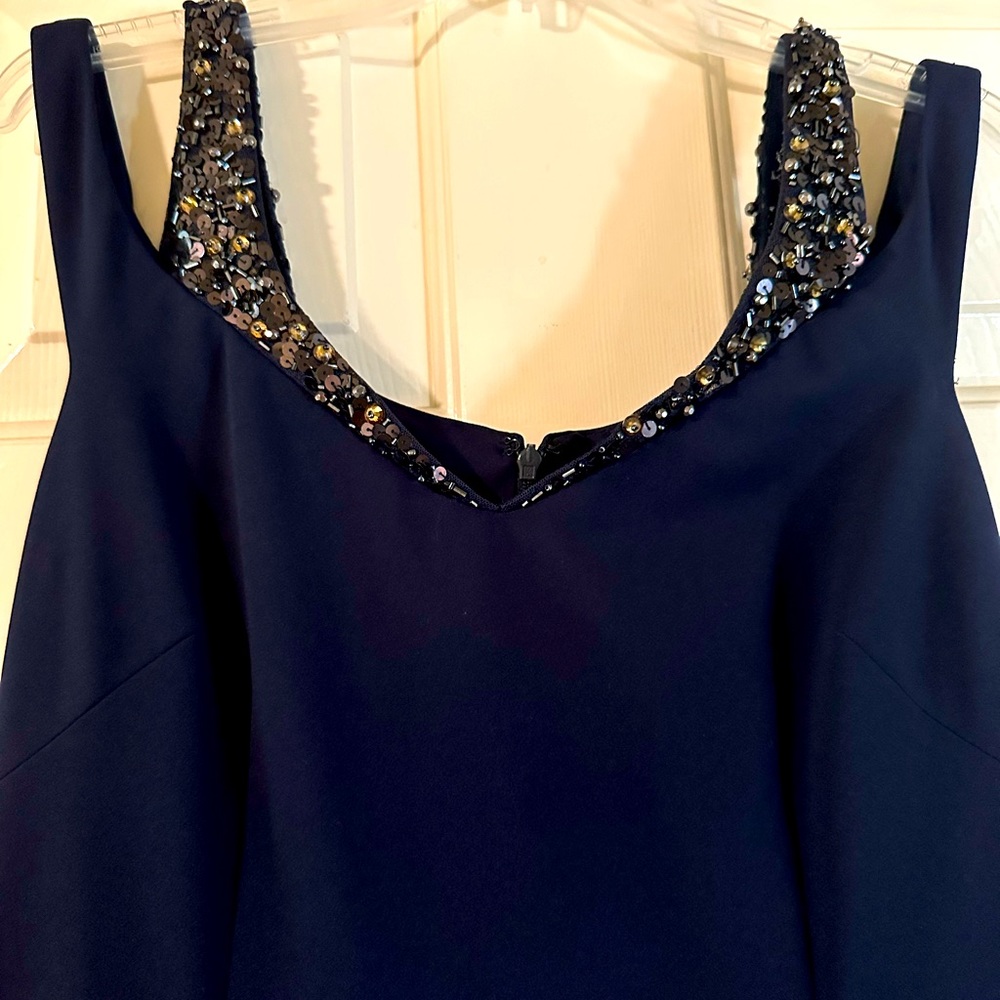 Formal Navy Blue Asymmetrical Dress, Adrianna Papell